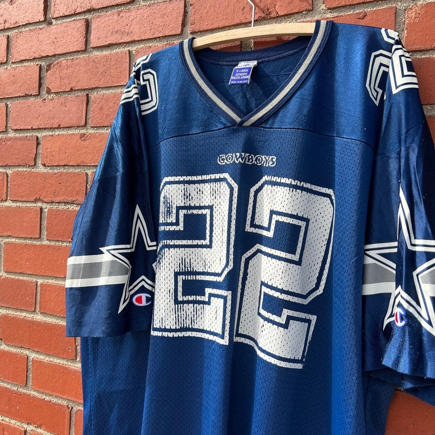 Dallas Cowboys #22 Emmitt Smith Jersey | Sz XL | Vtg 90s NFL Champion Football