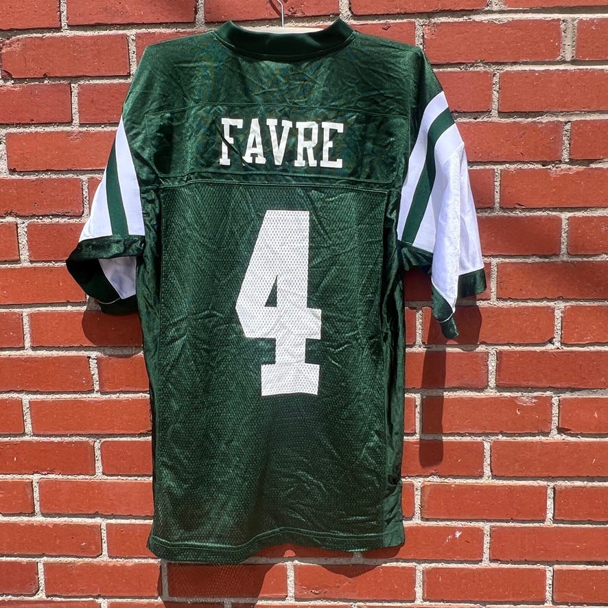 New York Jets #4 Brett Favre NFL Football Jersey -Sz Small- Vtg Y2k Reebok