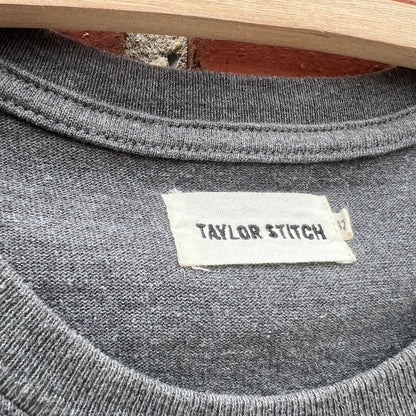 Taylor Stitch "The Heavy Bag Tee" Heather Gray Pocket T-shirt - Sz Large