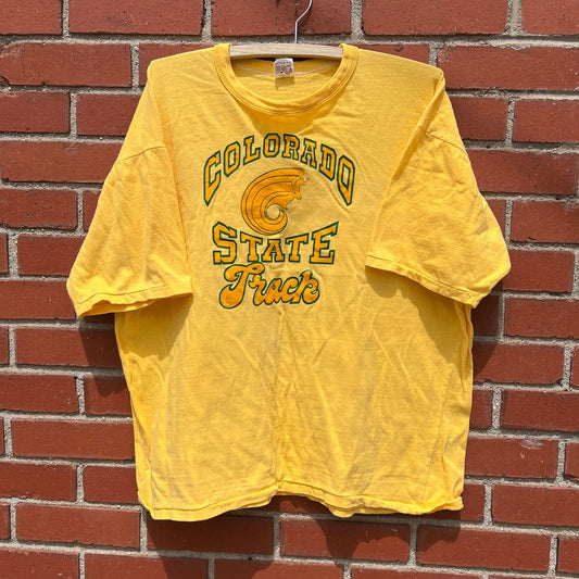 Vtg 70s Colorado State University Rams Track & Field T-shirt -Sz XL- RARE NCAA