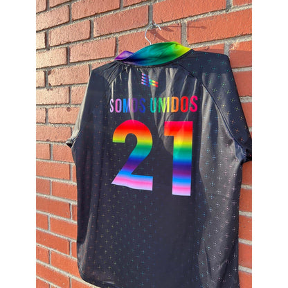 New Mexico United Soccer Jersey -Sz XL- USL 2021 Pride Week Promo Rainbow