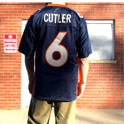 Denver Broncos #6 Jay Cutler RBK Authentic Jersey | Sz Large | Vtg Y2K NFLPA