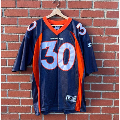 Denver Broncos #30 Terrell Davis Starter NFL Football Jersey - Sz XL - VTG 90s