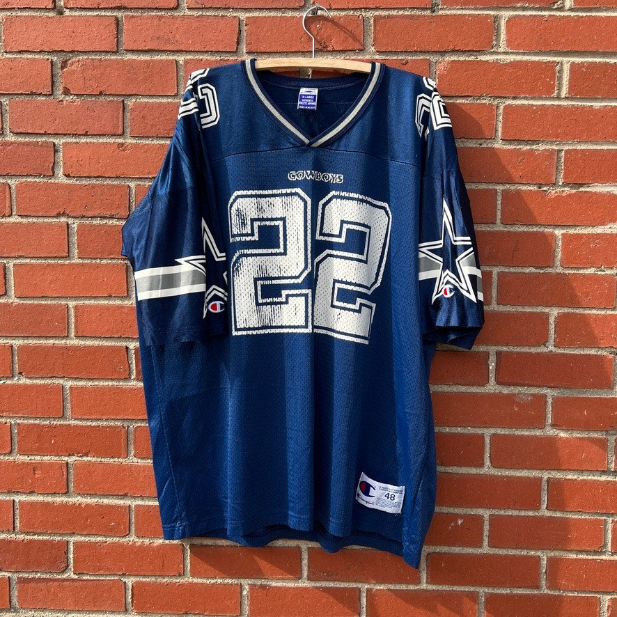 Dallas Cowboys #22 Emmitt Smith Jersey | Sz XL | Vtg 90s NFL Champion Football