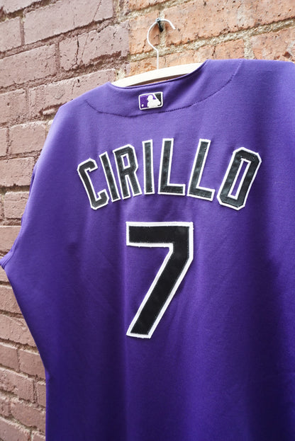 GAME WORN Colorado Rockies #7 Jeff Cirillo Jersey - Size XL - Vintage 90s RARE on field MLB Gear