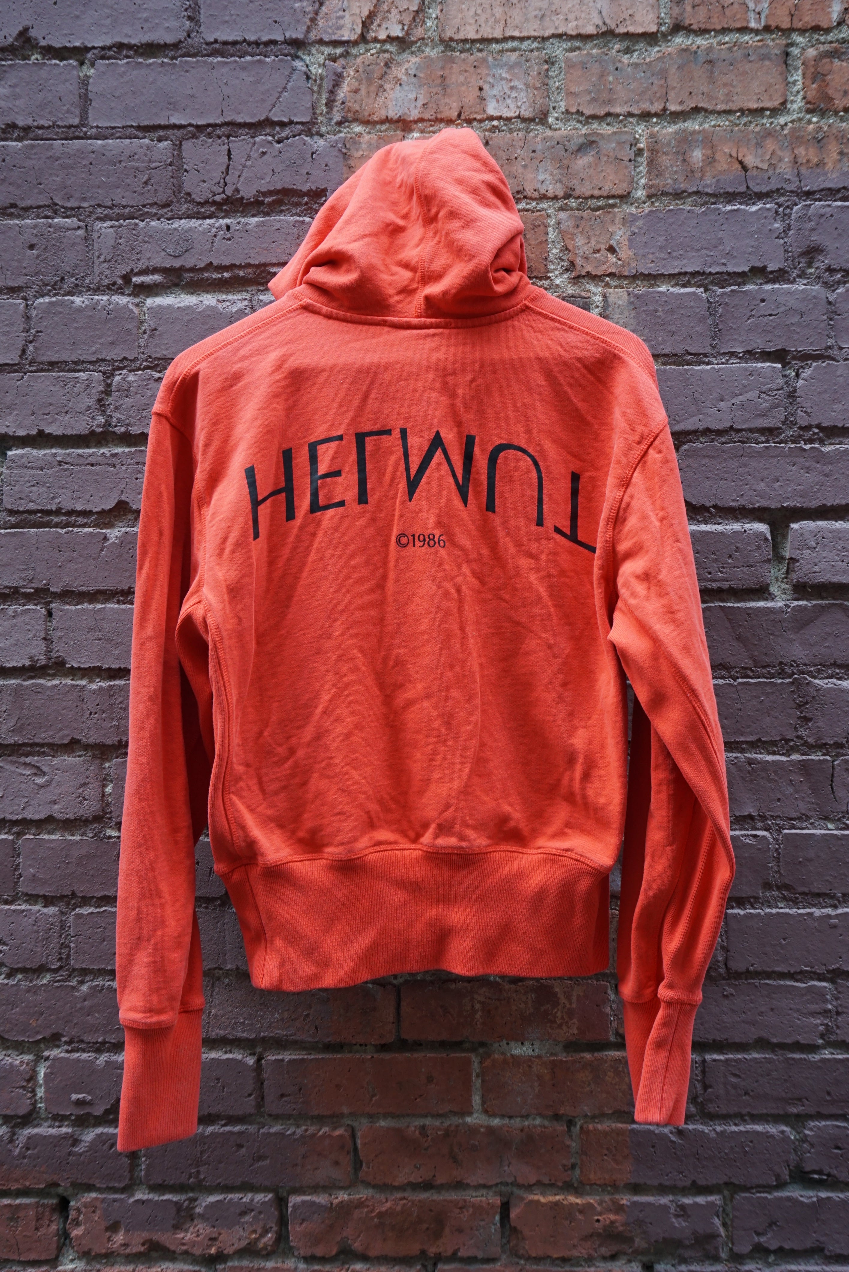 Helmut Lang L apocalypse Joyeuse 1986 Hoodie Size Medium Reverse Weave High Fashion Designer Clothing