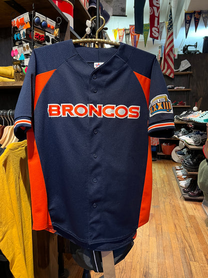 1998 Denver broncos Super Bowl 33 baseball jersey - size Large