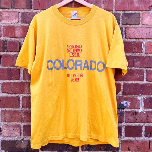 1980s Colorado Buffaloes football Anti-Nebraska Tee - Sz XL - “big red is dead”