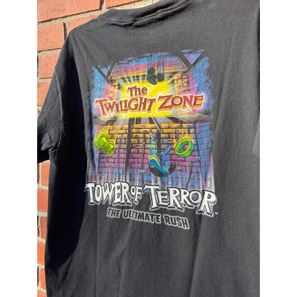 Disneyland Twilight Zone "Tower of Terror" T-shirt - Sz Medium - Vintage 90s Tee