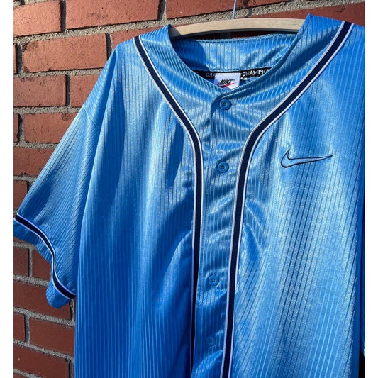 Vintage 90s NIKE Bootleg Baseball Jersey - Size Large - Y2k Streetwear