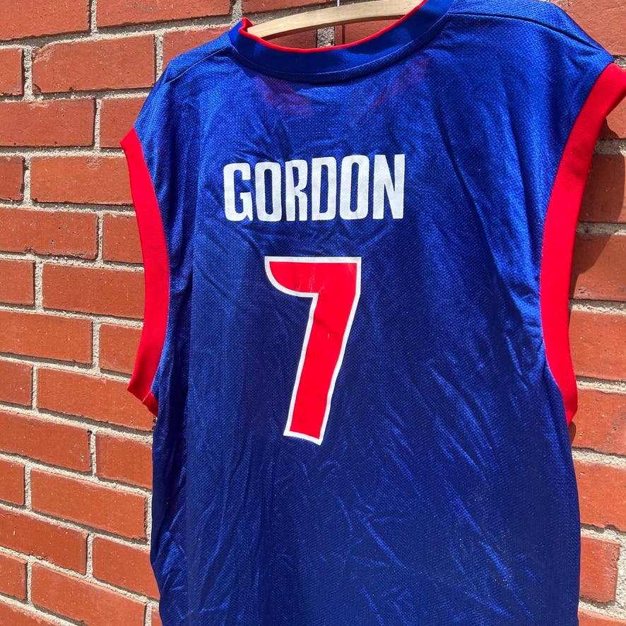 Detroit Pistons #7 Ben Gordon -Sz XXL- Vtg Y2k Bad Boys NBA Adidas Basketball