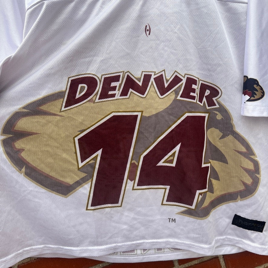 University of Denver Pioneers #14 Game Worn Lacrosse Jersey | Sz XL | Vtg NCAA