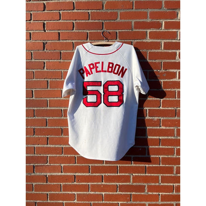 Boston Red Sox #58 Jonathan Papelbon Signed MLB Jersey - Sz L - Y2k Autographed