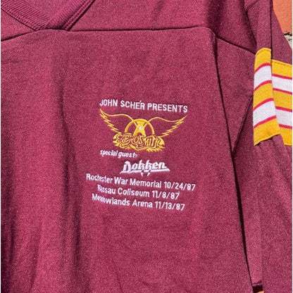 Aerosmith Permanent Vaction 1987 Tour Crew Only Shirt - Sz Large - John Scher