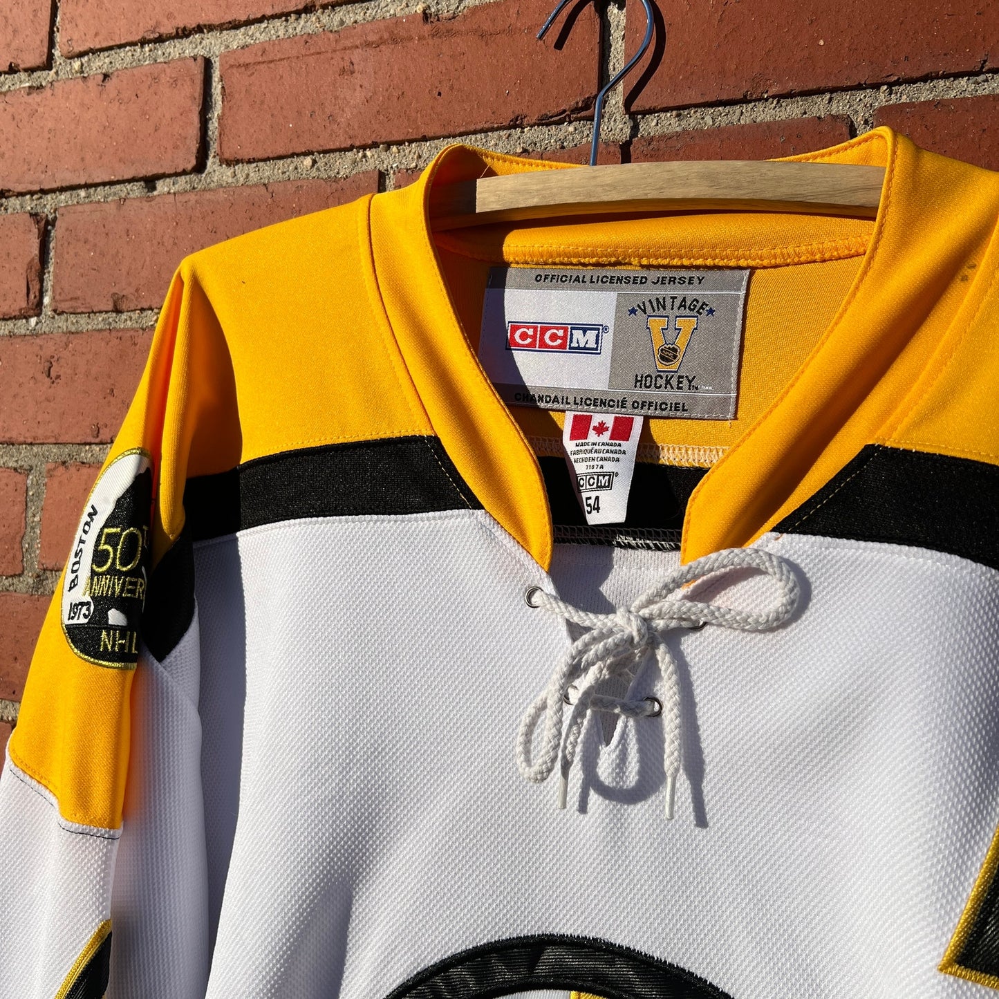 Boston Bruins #4 Bobby Orr Hockey Jersey | Sz XL | Vtg 90s CCM NHL 50th Ann.