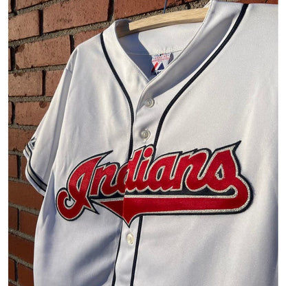 Cleveland Indians MLB Baseball Jersey - Sz Medium - Vintage Y2k Guardians 90s
