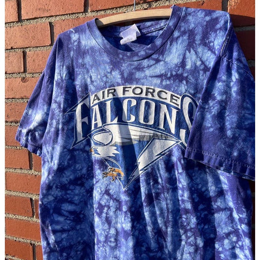 Air Force Falcons Tie Dye T-Shirt - Sz XL - Vintage Y2k NCAA Football Tee