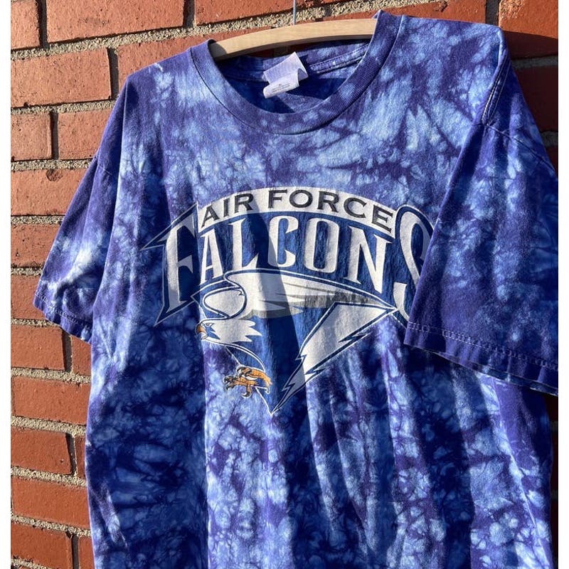 Air Force Falcons Tie Dye T-Shirt - Sz XL - Vintage Y2k NCAA Football Tee