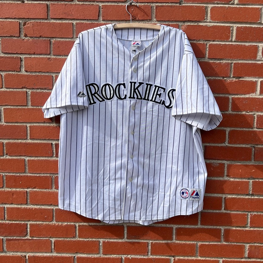 Colorado Rockies #27 Garrett Atkins Jersey | Sz Large | Vtg Y2k Majestic Brand