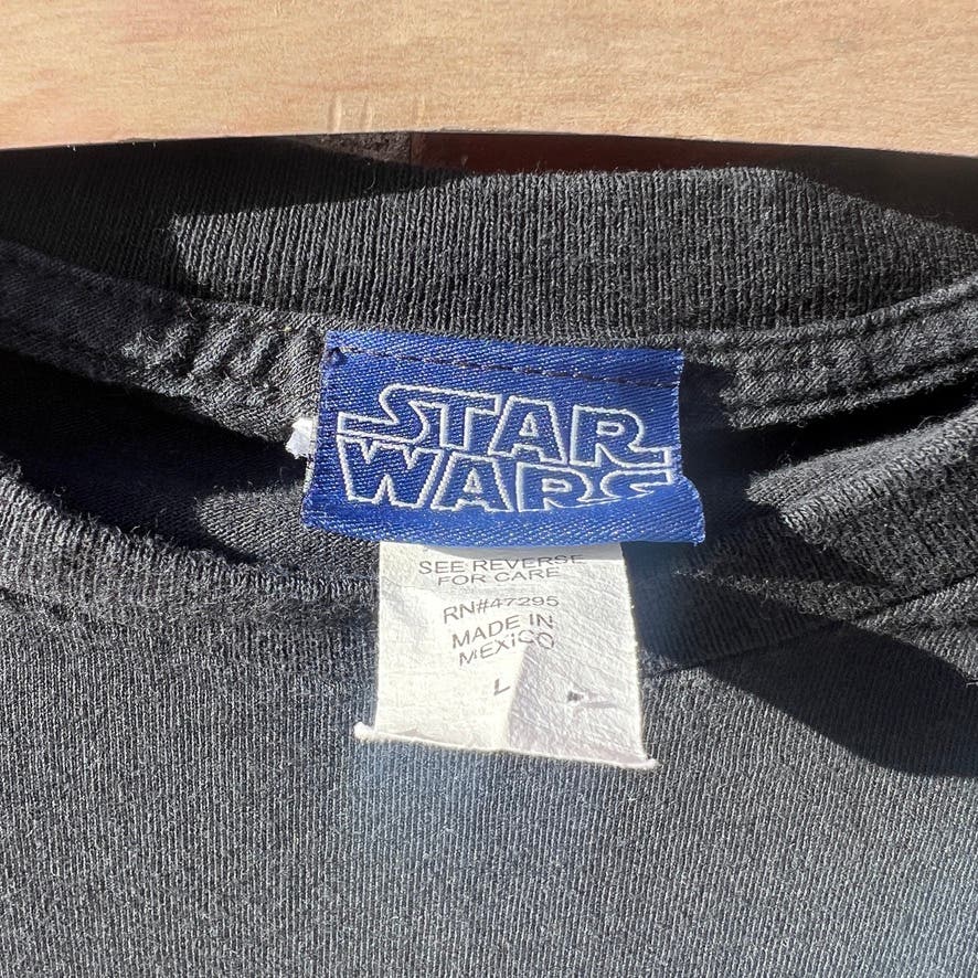 Star Wars Yoda Jedi T-Shirt -Sz Large- Vtg Y2k Lightsaber tee