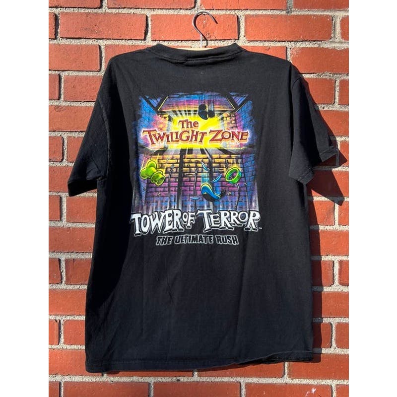 Disneyland Twilight Zone "Tower of Terror" T-shirt - Sz Medium - Vintage 90s Tee