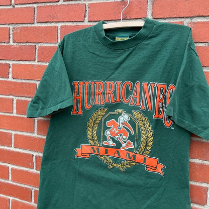 University of Miami Hurricanes Sebastian The Ibis T-shirt |Sz XL| Vtg 90s NCAA