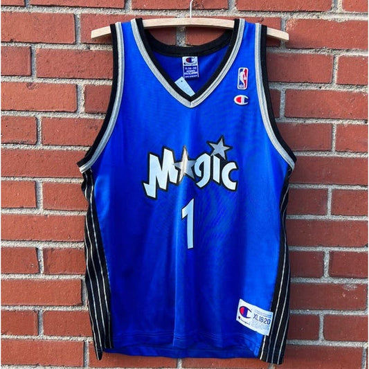 Orlando Magic #1 Tracy McGrady NBA Jersey - Sz Small - Vtg 90s Champion