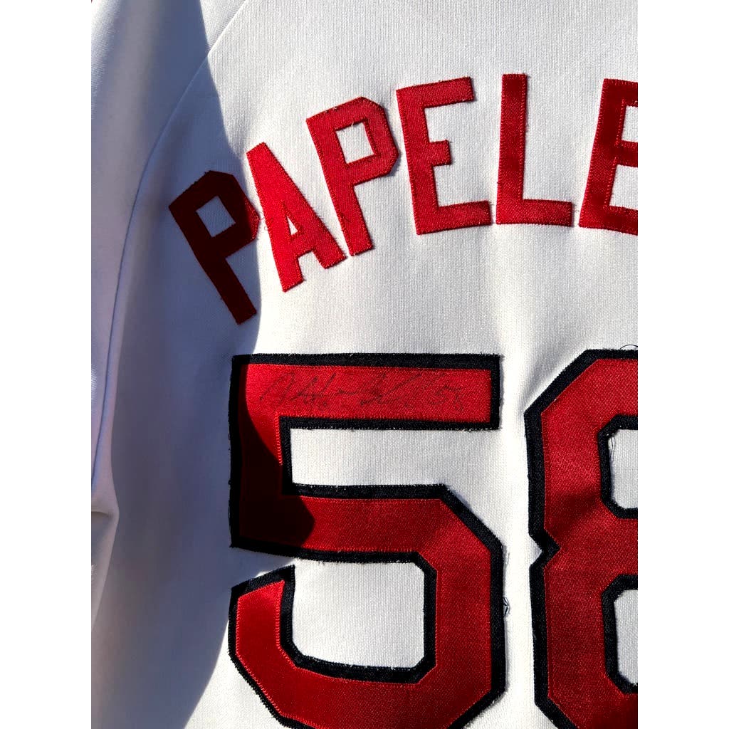 Boston Red Sox #58 Jonathan Papelbon Signed MLB Jersey - Sz L - Y2k Autographed