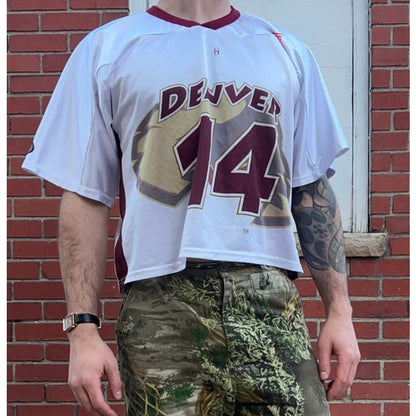 University of Denver Pioneers #14 Game Worn Lacrosse Jersey | Sz XL | Vtg NCAA