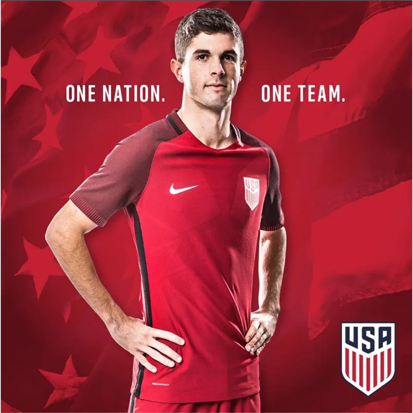 Team USA 2017 Nike Soccer Jersey -Sz Med- USMNT USWNT Concacaf Gold Cup