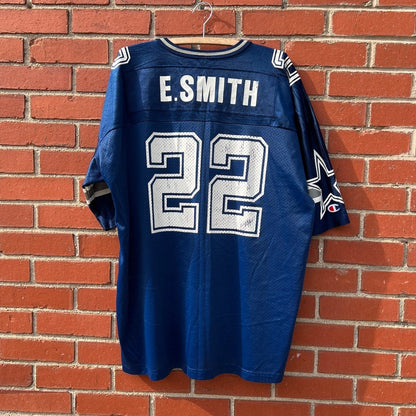 Dallas Cowboys #22 Emmitt Smith Jersey | Sz XL | Vtg 90s NFL Champion Football