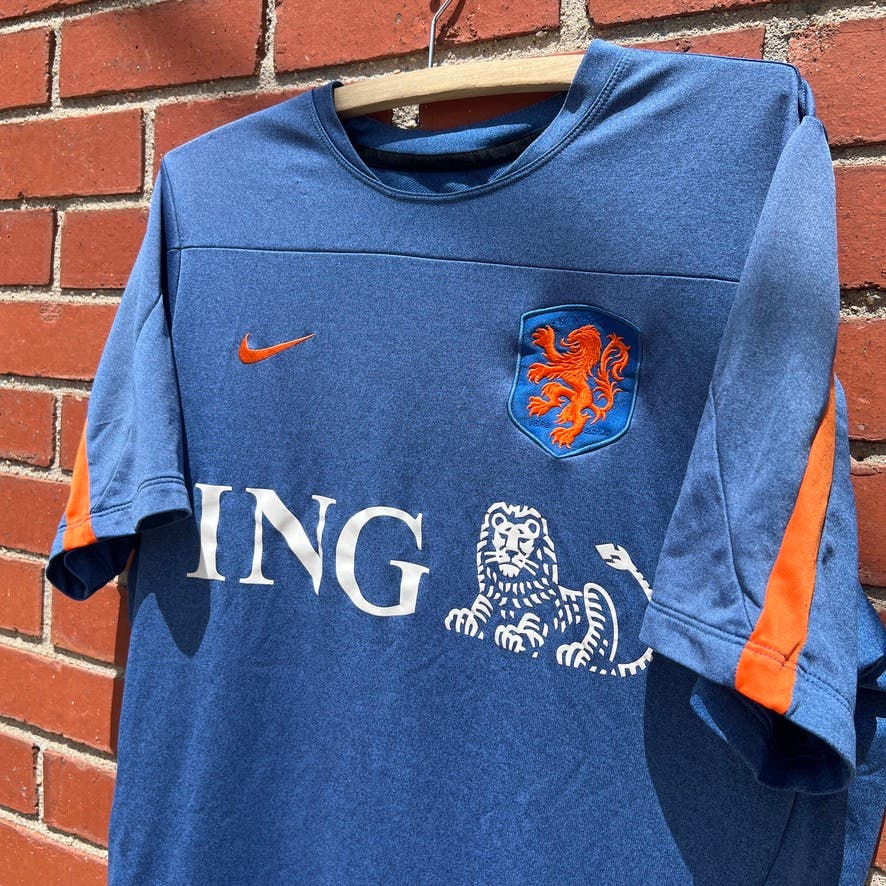 KNVB National Team Nike Soccer Jersey -Sz Large- 2014 The Netherlands Football