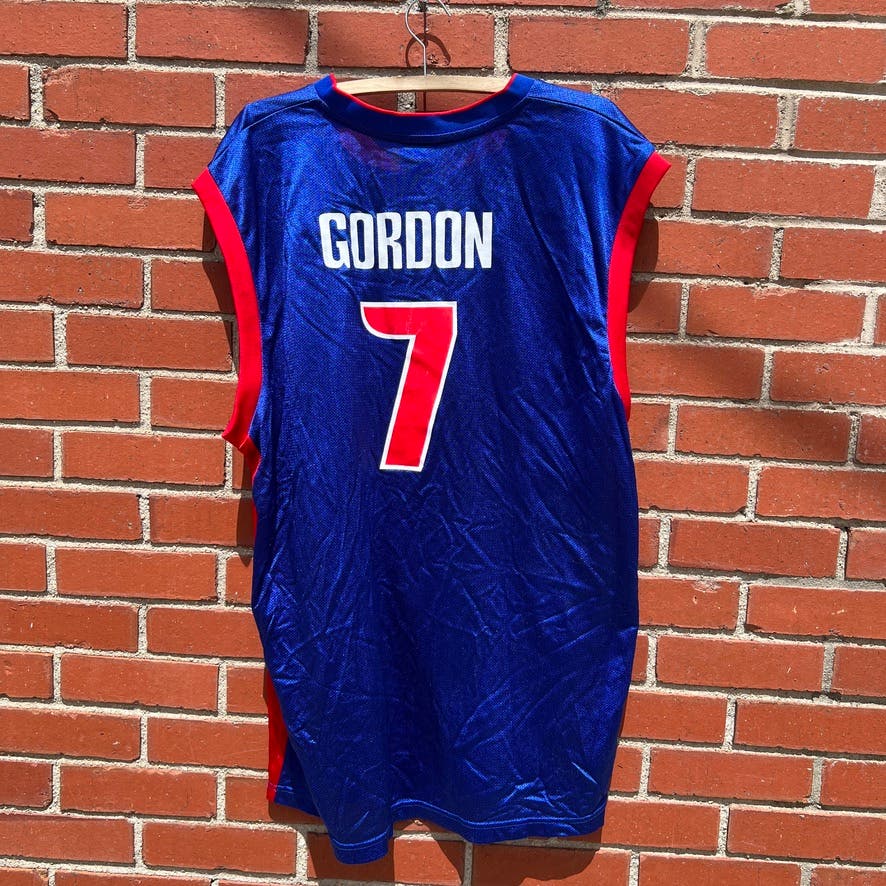 Detroit Pistons #7 Ben Gordon -Sz XXL- Vtg Y2k Bad Boys NBA Adidas Basketball