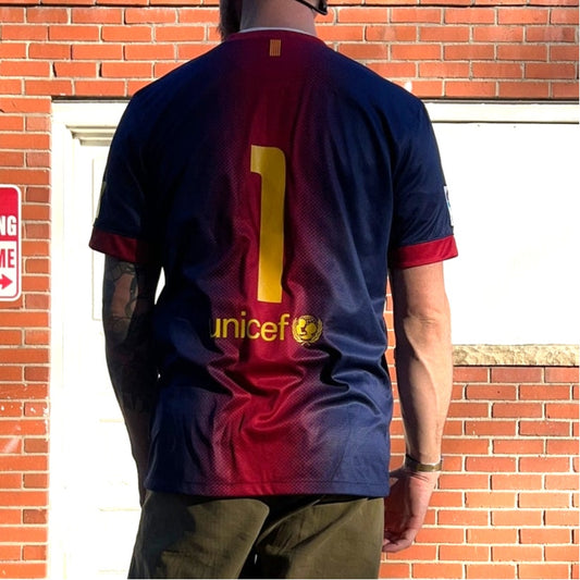 FC Barcelona #1 2012-13 Nike Soccer Jersey | Sz XL | Messi Era La Liga Football