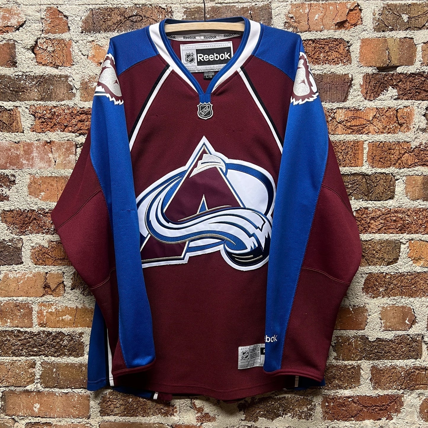 Colorado Avalanche Reebok Hockey Jersey |Sz Large| Vtg Y2K NHL