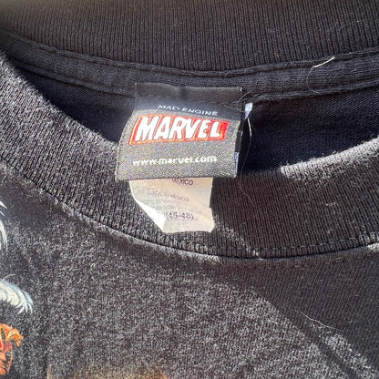 Marvel Superheros Mad Engine T-shirt |Sz XL| Vtg 2004 Hulk/Wolverine/Iron Man