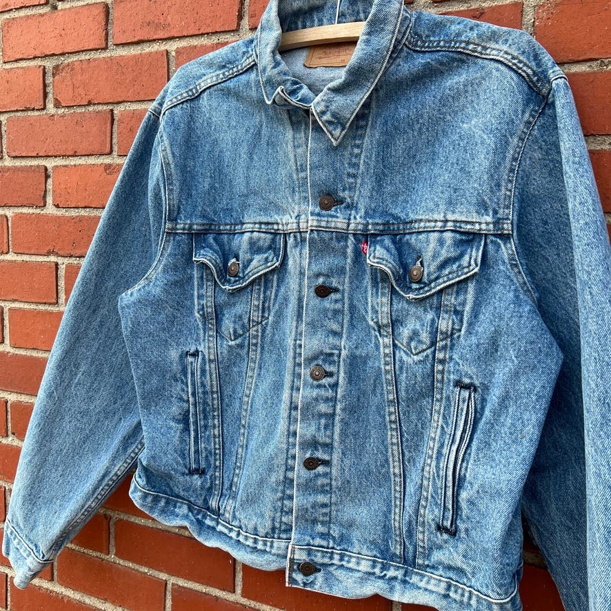 Levi's Type 3 Denim Trucker Jacket -Sz XL- Vtg 80s 90s Made in USA Boxy Fit