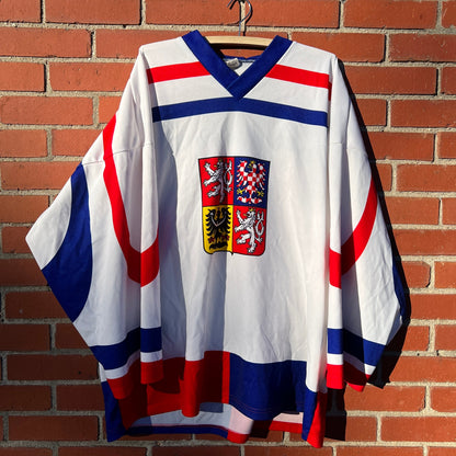 Vtg 90s Czech Republic National Team Hockey Jersey | Sz XL | Olympic