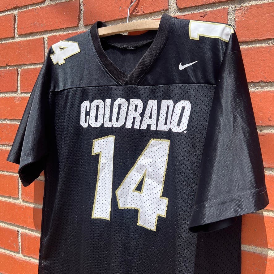 Colorado Buffaloes #14 Koy Detmer Football Jersey -Sz YL- Vtg 90s NCAA Nike