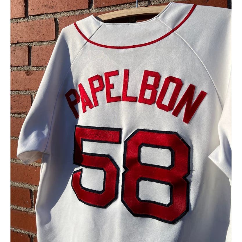 Boston Red Sox #58 Jonathan Papelbon Signed MLB Jersey - Sz L - Y2k Autographed