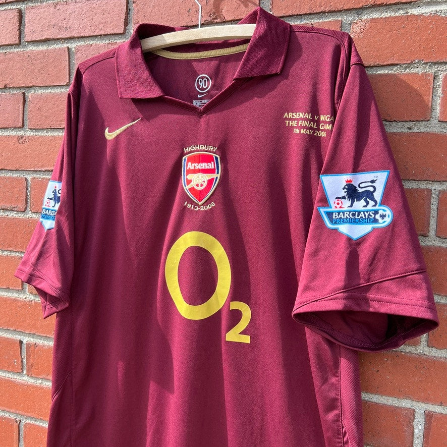 Authentic Arsenal FC #14 Thierry Henry Jersey  |Sz Large | Highbury Nike 2005/06