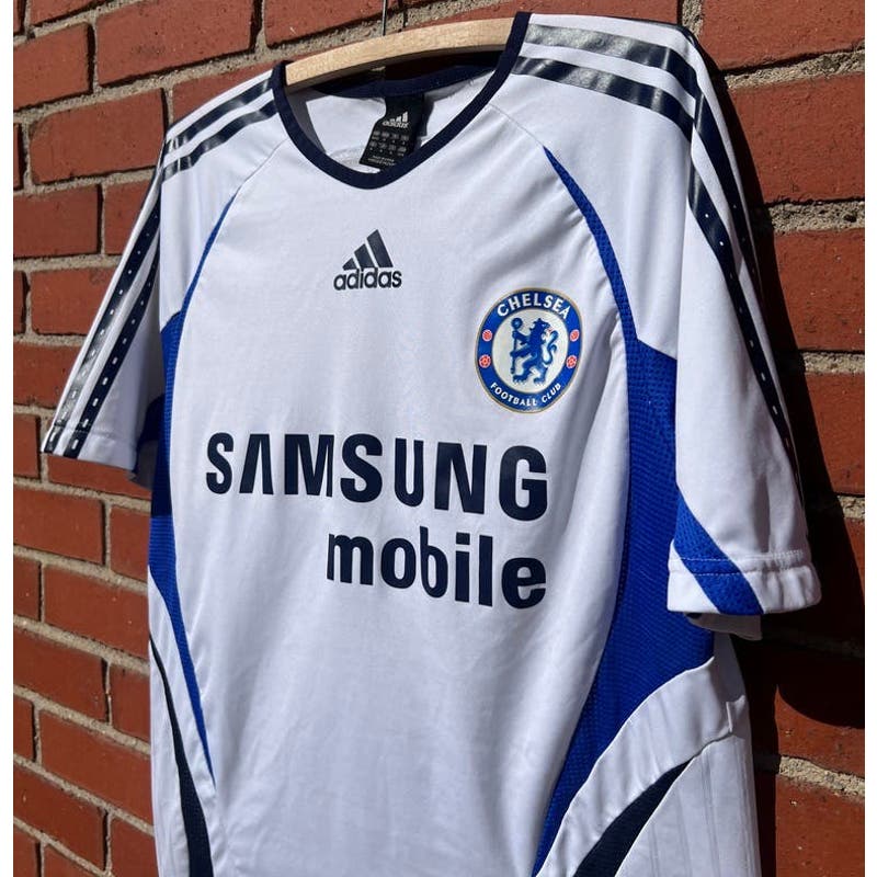 Chelsea FC Adidas Soccer Jersey - Sz Medium - Samsung Mobile Sponsor Prem League