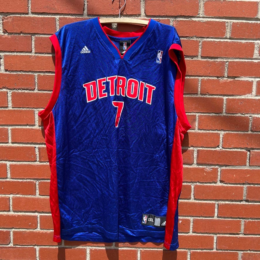 Detroit Pistons #7 Ben Gordon -Sz XXL- Vtg Y2k Bad Boys NBA Adidas Basketball