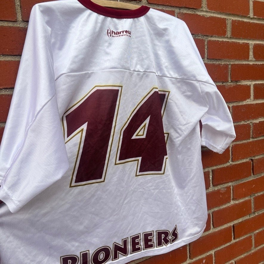 University of Denver Pioneers #14 Game Worn Lacrosse Jersey | Sz XL | Vtg NCAA