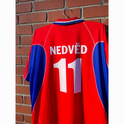 Vintage 90s Croatian "Pavel Nedvěd" National Team Soccer Jersey - Sz XL -Bootleg