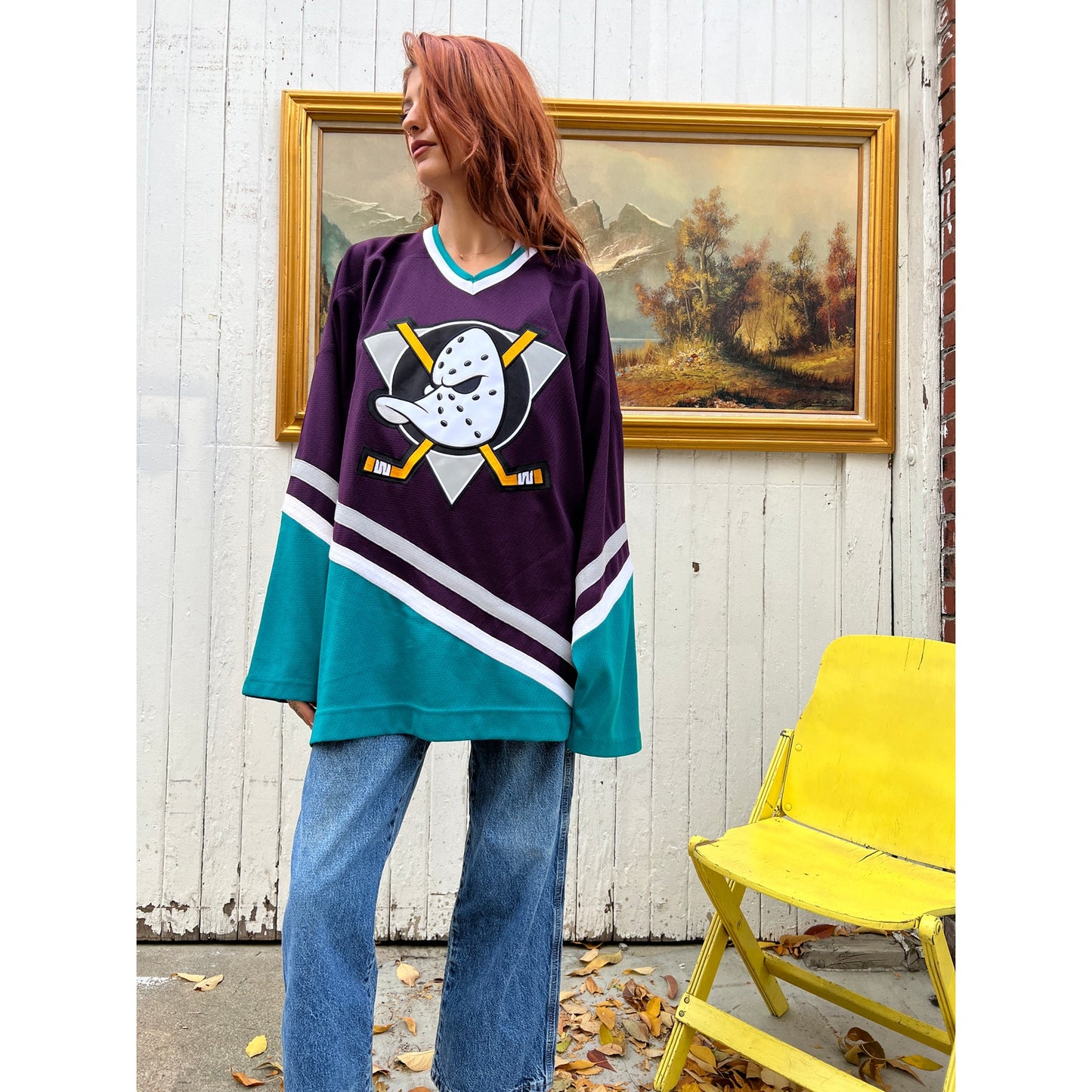 Anaheim Mighty Ducks VTG 90s NHL Hockey Jersey | Sz Small | CCM Disney