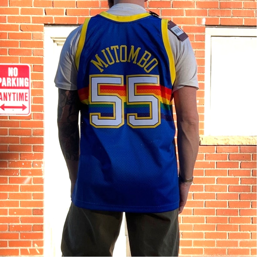 Denver Nuggets #55 Mutombo NBA Throwback Jersey | Sz XXL | Hardwood Classics NWT