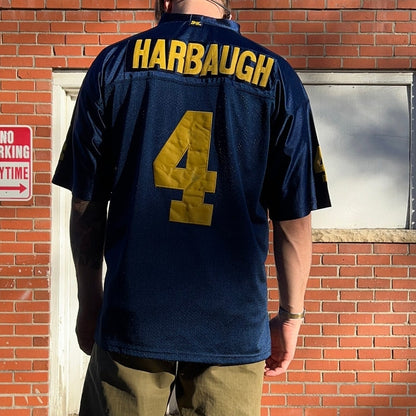 University of Michigan #4 Jim Harbaugh Football Jersey | Sz XL | NCAA Homage Top