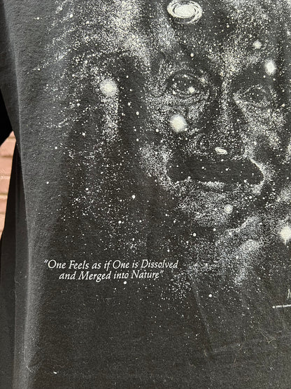 Vintage 90s Einstein Galaxy Face Print - Size XL - Deadstock Glow in the Dark print