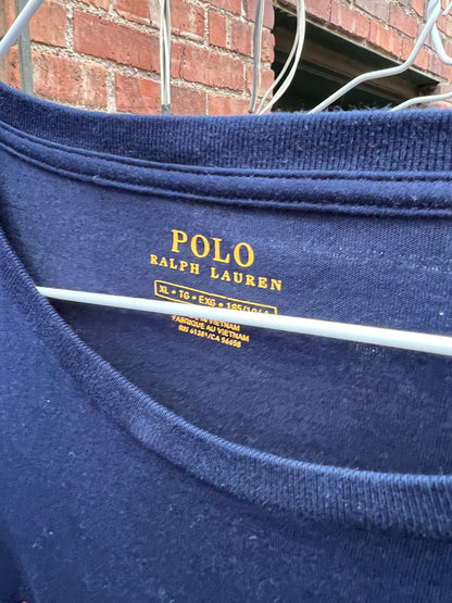 POLO Ralph Lauren “big POLO spell out” long sleeve American Flag -  Size XL - New York City Street style